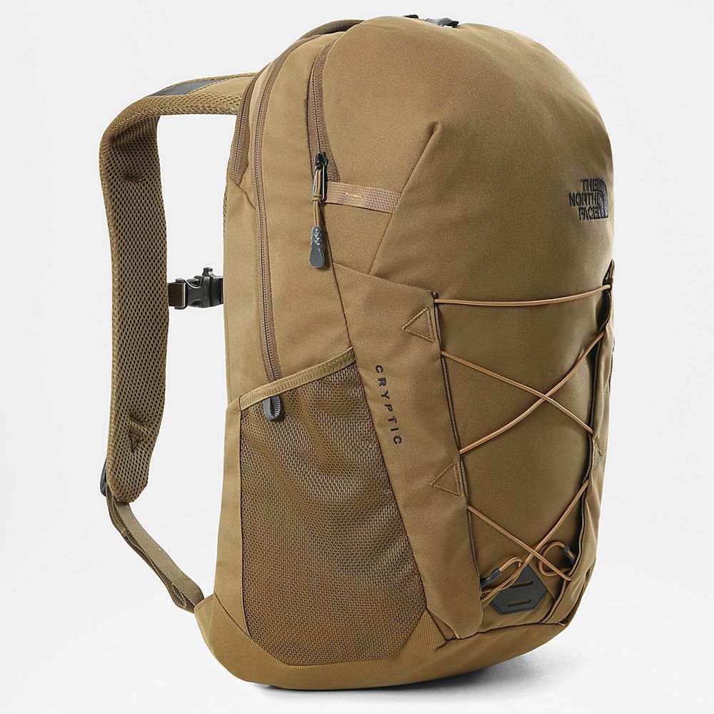 The North Face Backpacks Mens Australia - The North Face Cryptic Olive Green / Brown (NRC-093876)